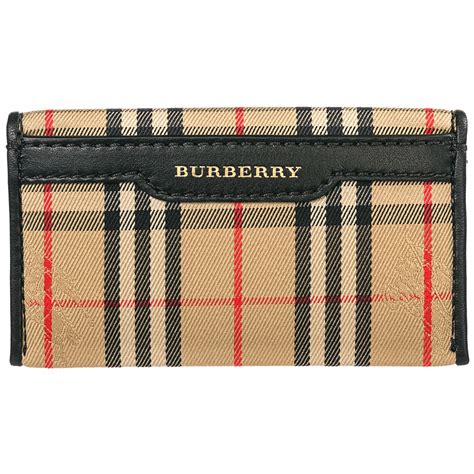 burberry credit card case|Burberry card case with strap.